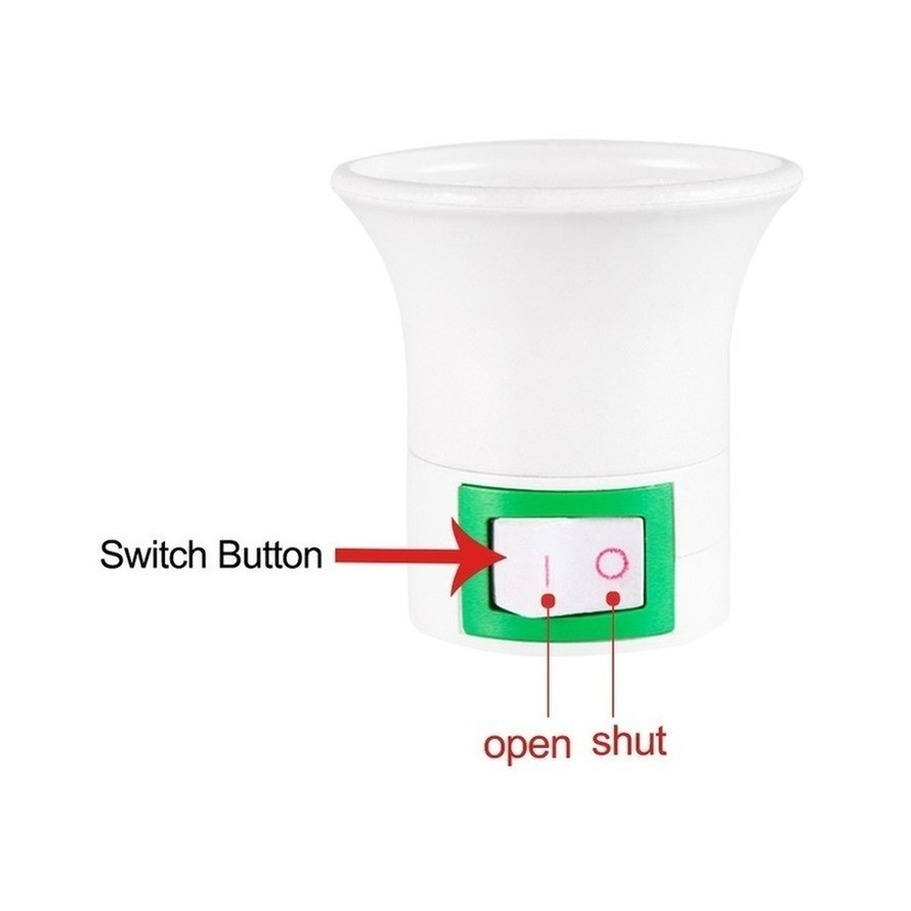 Adaptateur de prise E27 EU/US, 3 pièces, avec interrupteur de commande marche-arrêt, douille LED E27, Base de lampe, directe