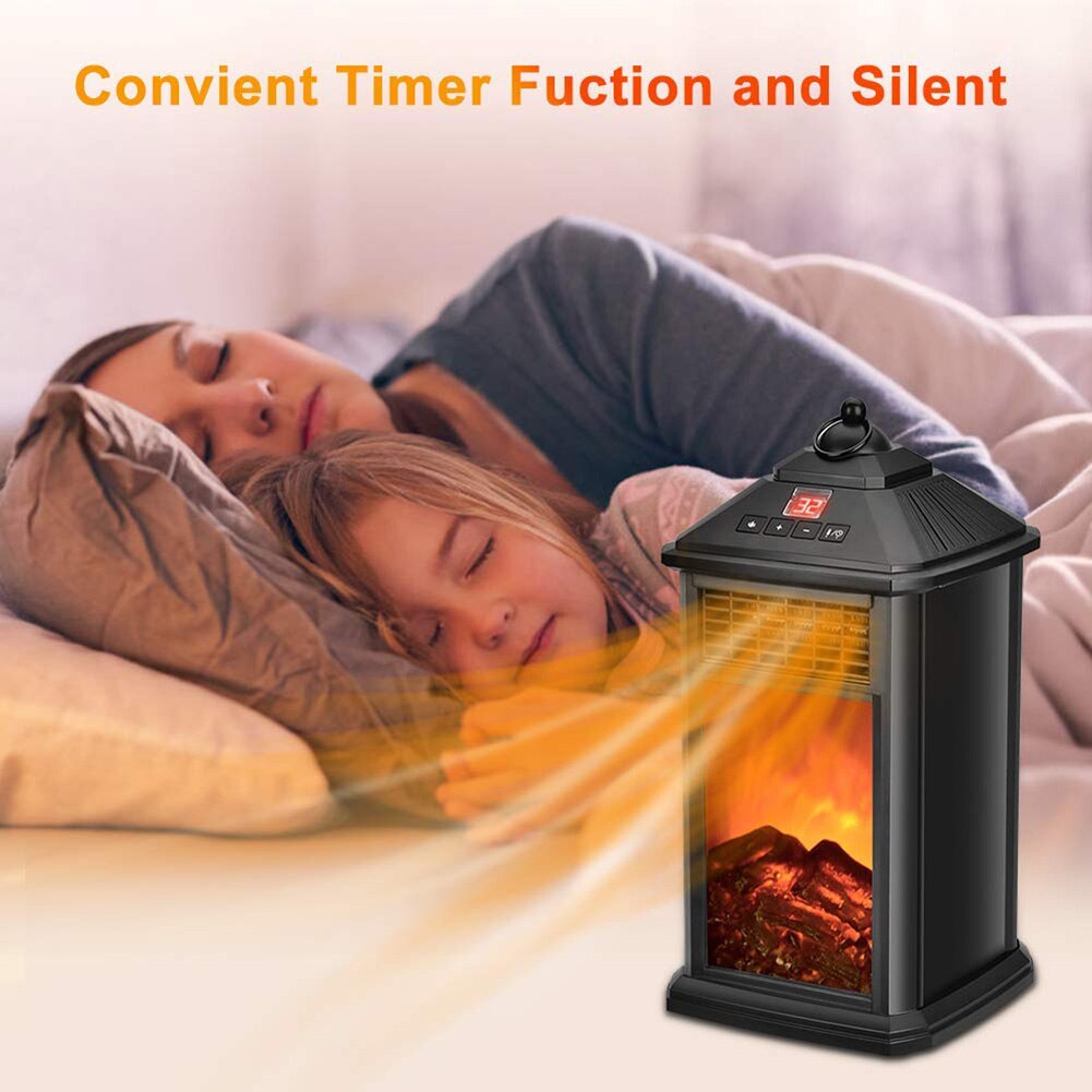 Portable Fireplace Electric Heater 800W with Adjustable Thermostat Overheat Protection OCT998