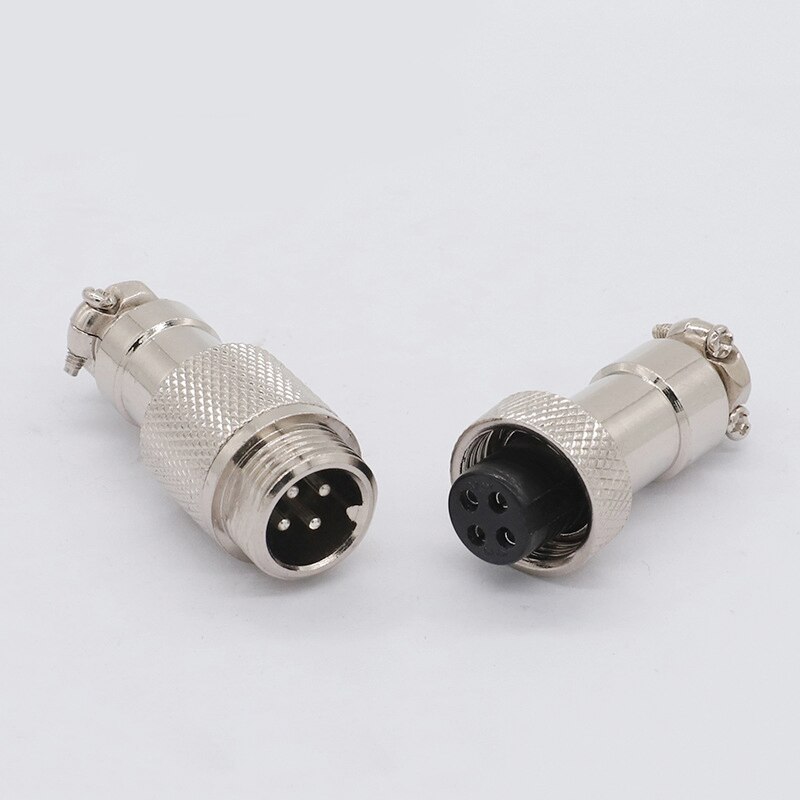 ZHQCN GX12 Industry M12 Welding Cable Wire Connector 5A 125V Power Connectors 2 3 4 5 6 7 Pin Threaded Coupling Solder Terminal