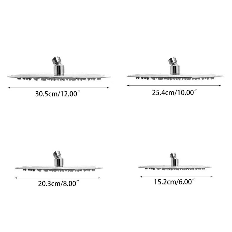 Regendouche Hoge Druk, 12/10/8/6 Inch Rvs Regendouche, spiegel-Achtige Look, Eenvoudige Installatie, Lxac