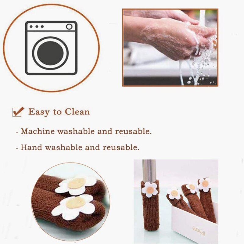 Stoel Been Sokken 24Pcs, Antislip Sokken Stoelpoot Floor Protectors, Stoel Voeten Covers, gebreide Meubels Been Booties Set