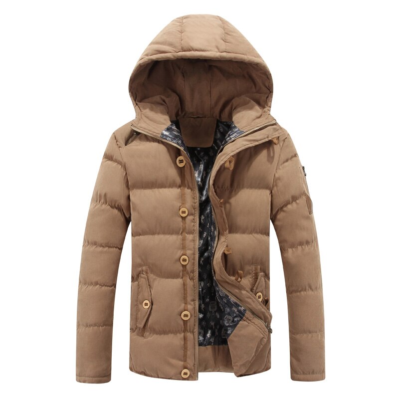 Mode Jasje Man Stijl Casual Jas Dikke Warme Winter Uitloper Jas Mannelijke Slanke Katoenen Jas Heren Parka Heren capuchon