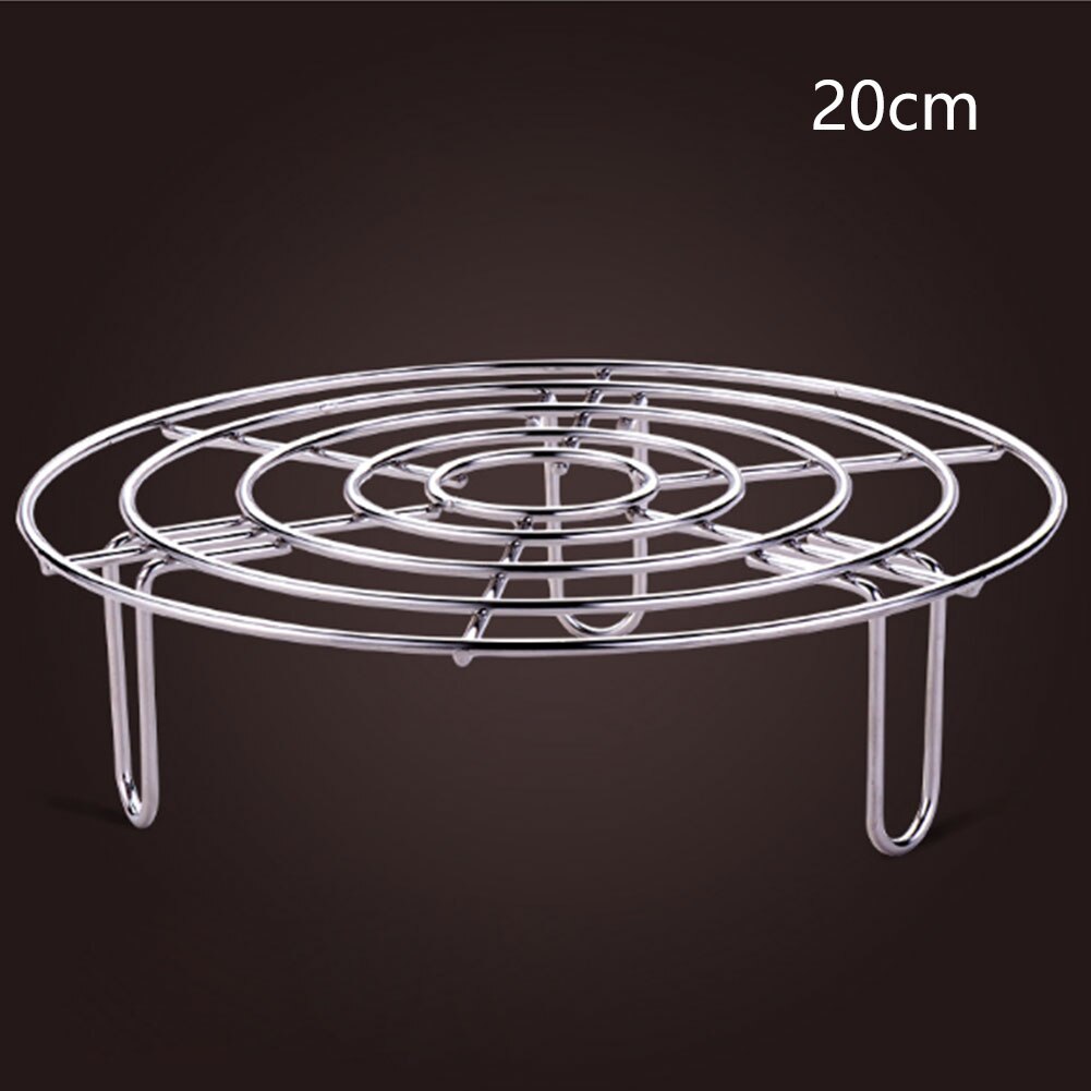 Trykkoker kokeplate gryte panne kokestativ matte vegetabilsk krabbe høy metalltråd tungt rustfritt stål dampstativ kokekar: 20cm