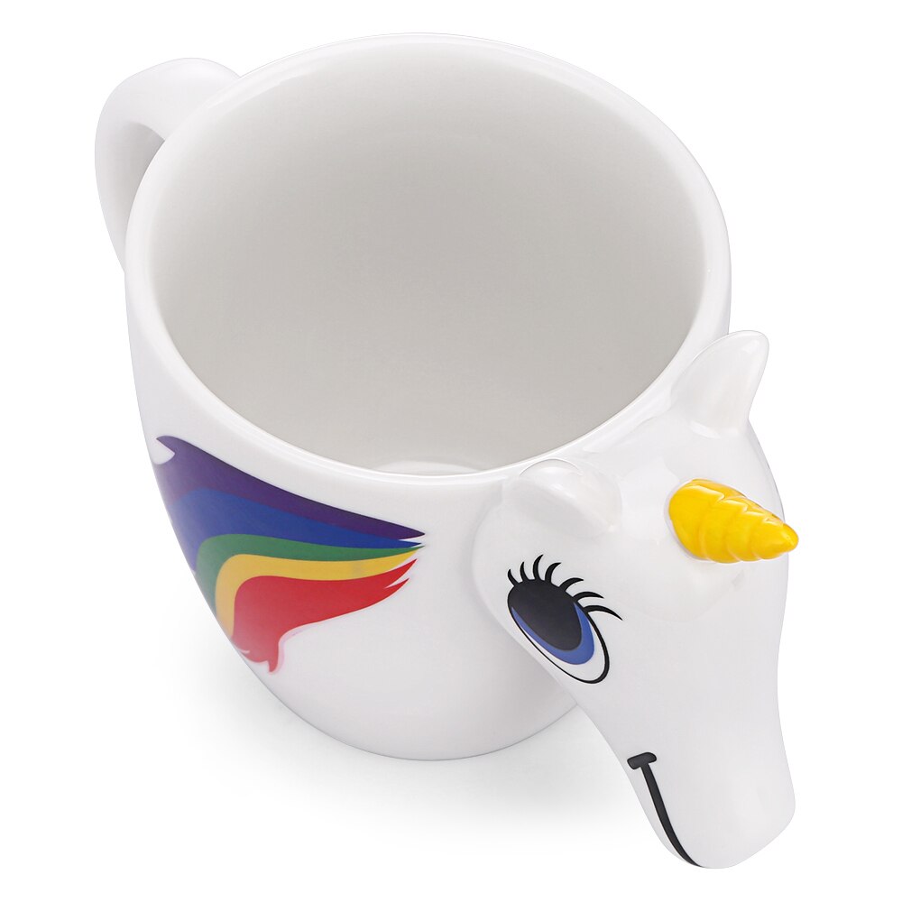 300ml tegneserie enhjørning krus 3d farve skiftende krus keramisk mælk kaffekop til te rejse misfarvning kopper enhjørning