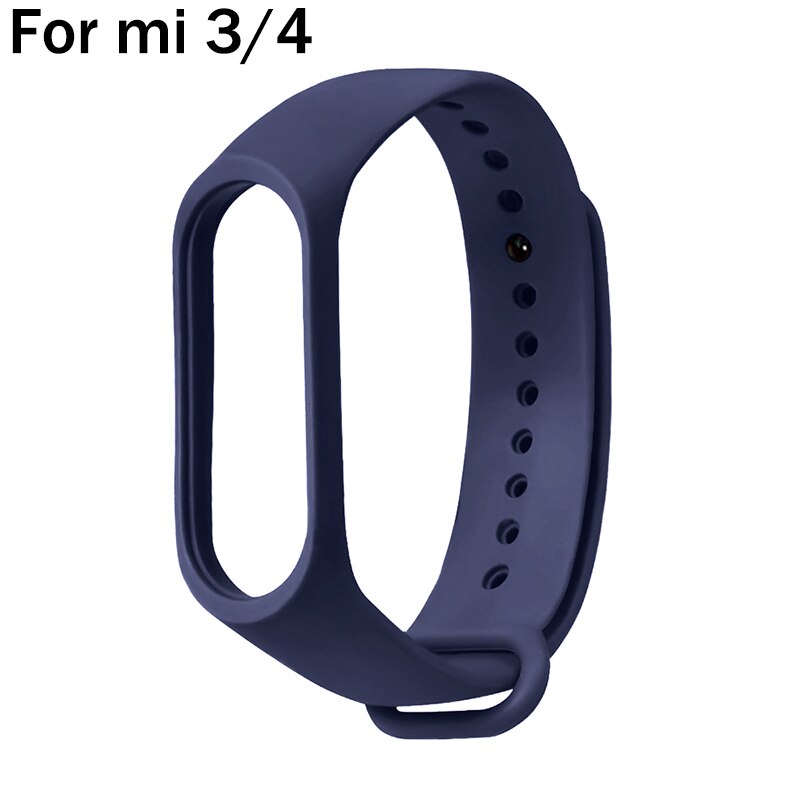 Inteligentna bransoletka dla Xiaomi Mi Band 6 5 pasek silikonowy MiBand 3 4 bransoletka pasek na rękę dla Xiaomi Mi Band 6 wymienny pasek do: Midnight blue mi 3 4