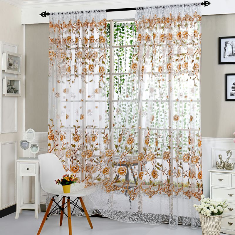 Curtains Living Room Curtains Bedroom Curtains Peony Pattern Blackout Curtains Fashionable And Modern And Practical