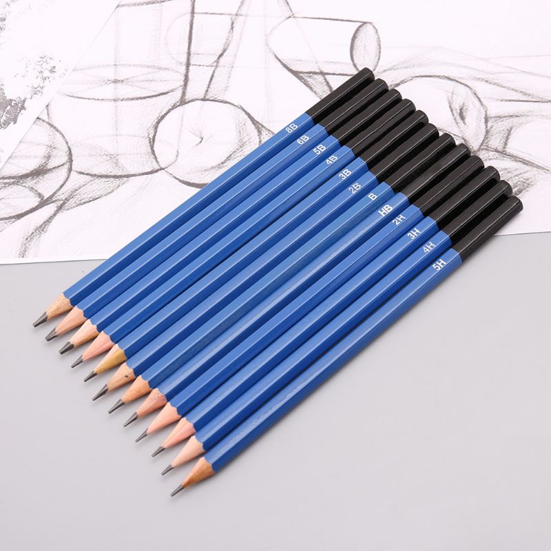 24pcs Sketching Drawing Art Tool Kit Graphite Charcoal Pencils Eraser Craft Painting Set 203A