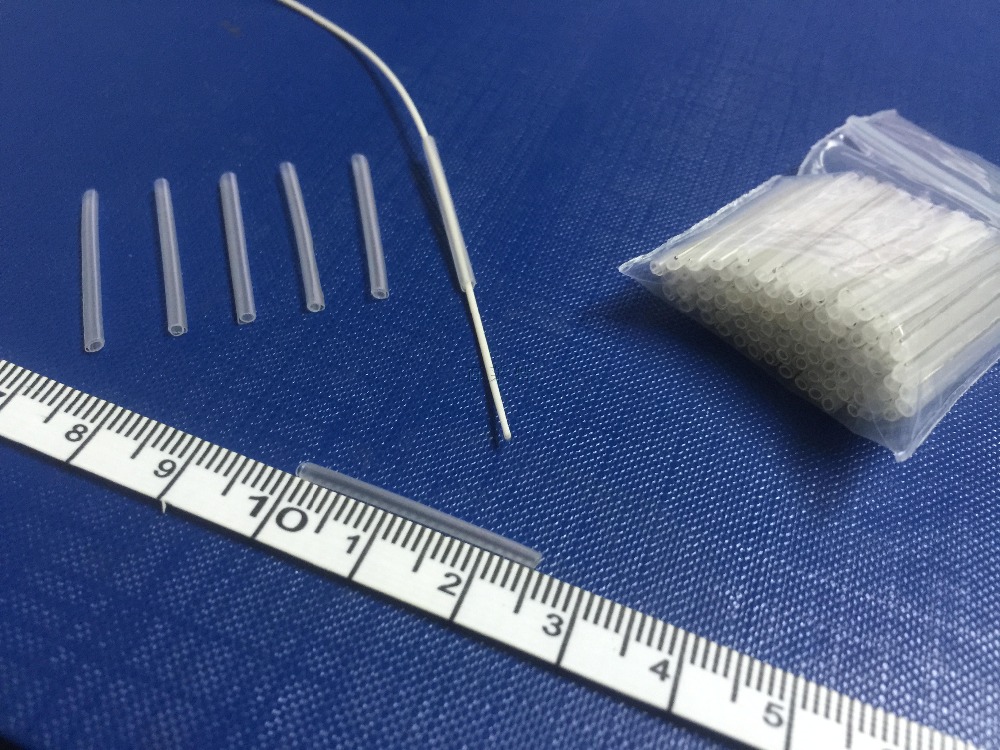 Mini manchon de fusion fibre optique, 100mm 0.5 renforcé en acier inoxydable, aiguille ftth, manchon de protection 25mm, 304 pièces,