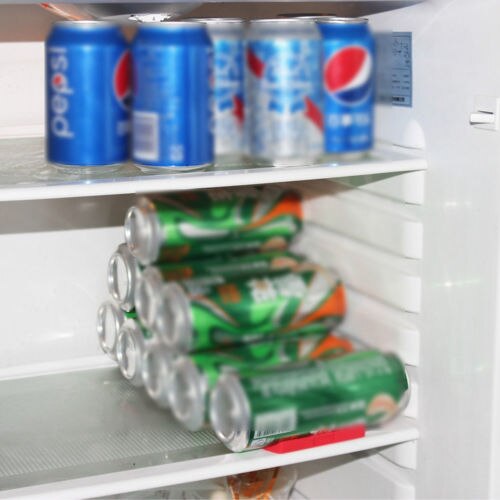 Fridge Silicone Pad Folding Beer Can Wine Bottle Rack Space Saver Stacking Tool Refrigerator Cupboard Mat Washable Kitchen