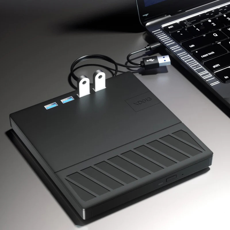 Gravador de dvd/cd externo usb 3.0 tipo -c 7- em -1 , unidade óptica móvel multifuncional, plug and play para todos os computadores.