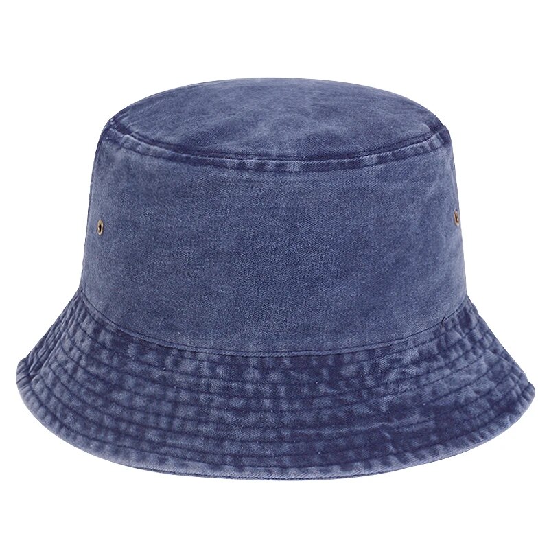 Unisex Light Board Washed Personality Bucket Hats Fishermen Caps Outdoor Casual Cap Sunscreen Hat: Blue