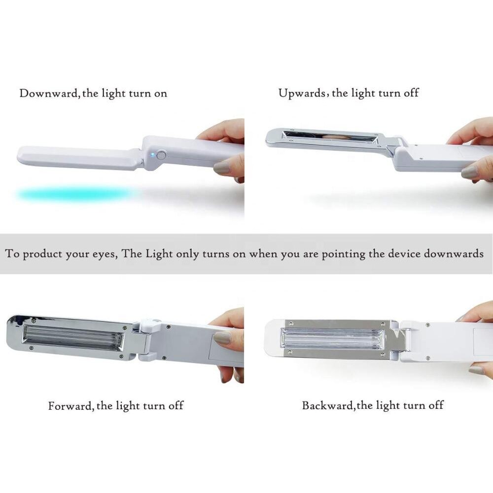 Lámpara de OZONO UV portátil, lámpara ultravioleta de desinfección, germicida, esterilización, para coche, Hotel, alimentación USB,