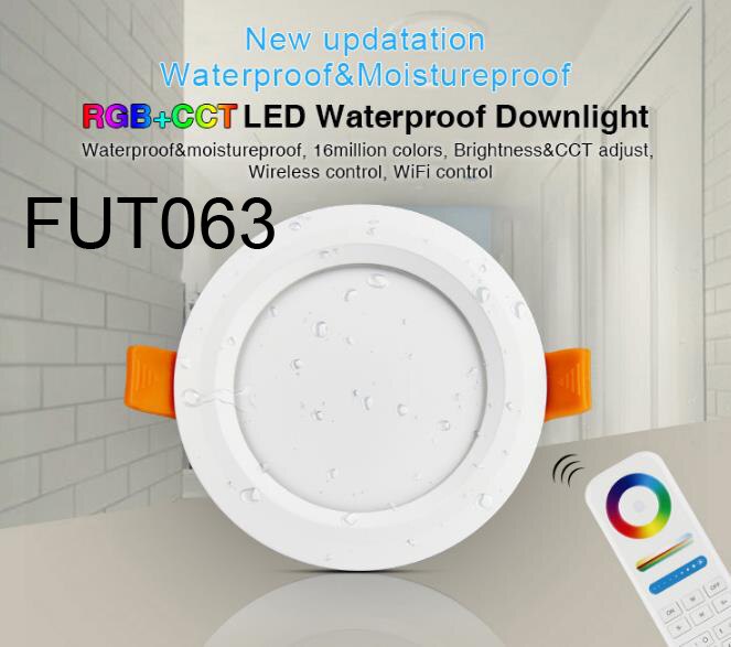Ultra Bright LED Recessed Downlight Round RGB CCT 6W 12W 15W 25W RF Ceiling Lamp RGB RGBW Aluminum AC 110V 220V Led Panel Bulb: FUT063 6W