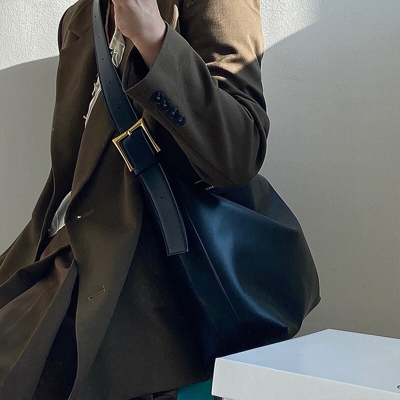 Eenvoudig Effen Kleur Vrouwelijke Messenger Bag Mode Pu Leer Vrouwen Schoudertassen Casual Grote Capaciteit Dames Handtassen Tote