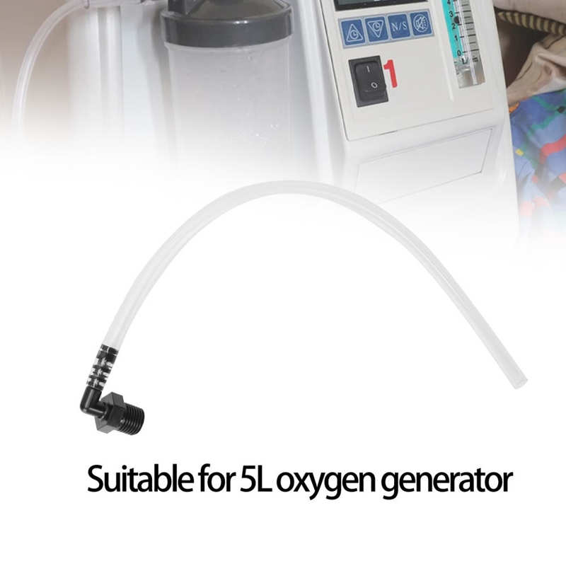 90 Degrees Humidifier Cup Tubing Connector Adapter Replacement Part for 5L Oxygen Generator Humidifier Accessory Health Care