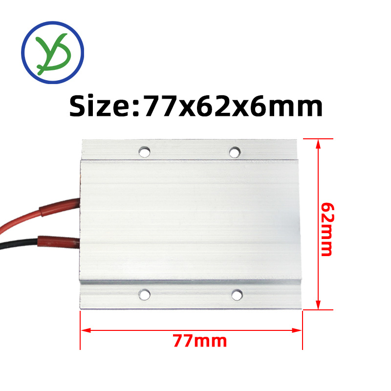 Feuille chauffante PTC 12V ~ 220V, élément chauffant 110V, plaque chauffante électrique thermostatique en céramique, Station de dessoudage 77x62mm