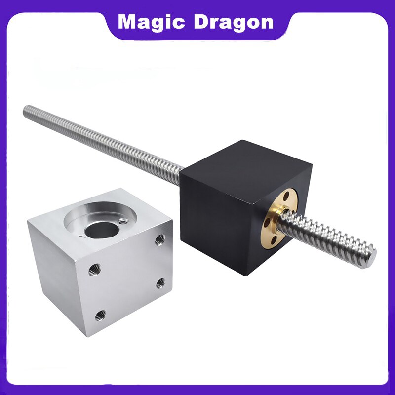 1PCS T8 Lead Screw Nut Housing Bracket For 3D Printer Parts T8 Trapezoidal Lead Screw Conversion Nut Seat Aluminum Block