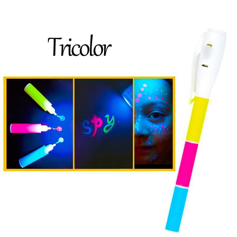 Magic 3 Colors UV Fluorescent Pen Light Combo Pen Stationery Secret School Ink Supplies Office DIY Stationery Invi M9L2