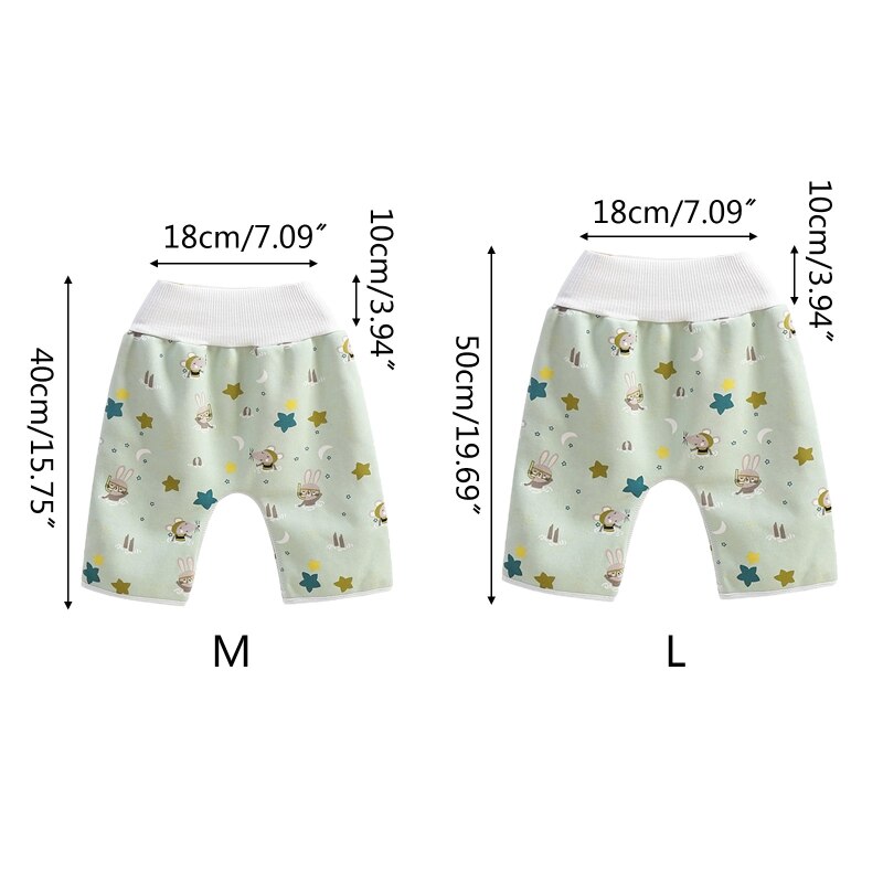 2 In 1 Comfy Kinderen Baby Luier Rok Shorts Puur Katoen Anti Bedplassen Waterdichte Absorberende Wasbare Training Nappy broek