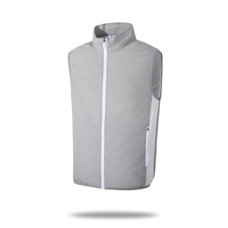 Été en plein Air refroidissement rapide pêche cyclisme gilet climatisation travail unisexe gilet USB ventilateur refroidissement randonnée gilet: Gris / M