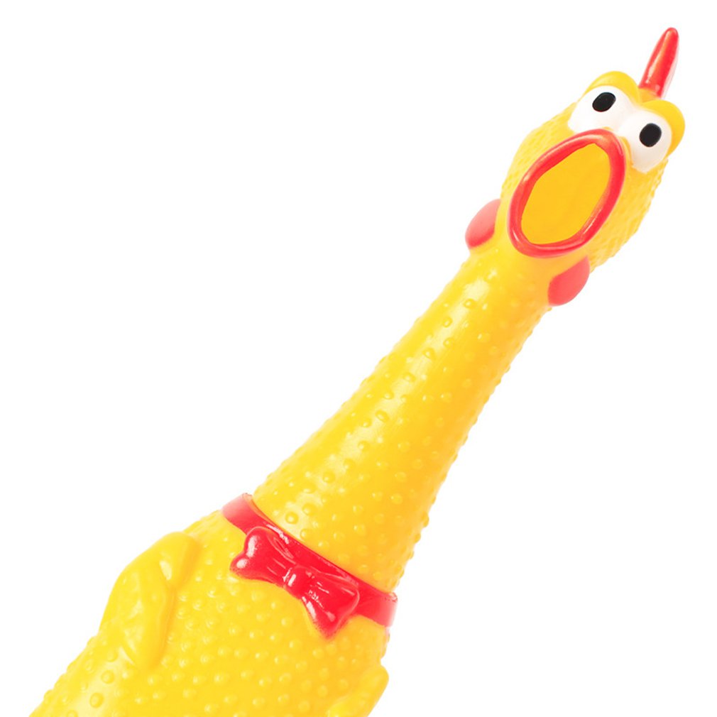 Poulet en caoutchouc jaune qui hurle, jouet en caoutchouc Durable, parfait pour les enfants et les chiens, 3 tailles