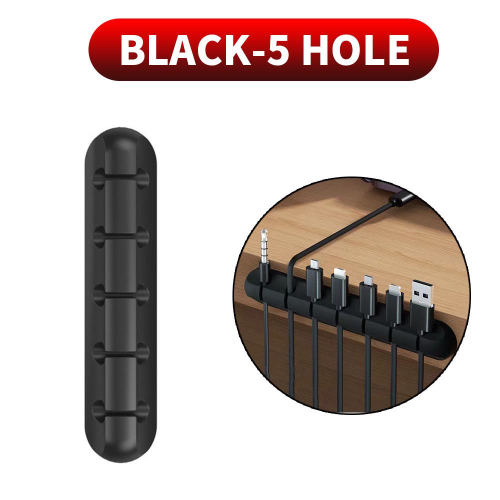 Zelfklevende kabelhouder Clips Snoerbeheer Draadorganizer voor desktop USB-oplaadkabel Nachtkastje Netsnoer Muiskabel: groen