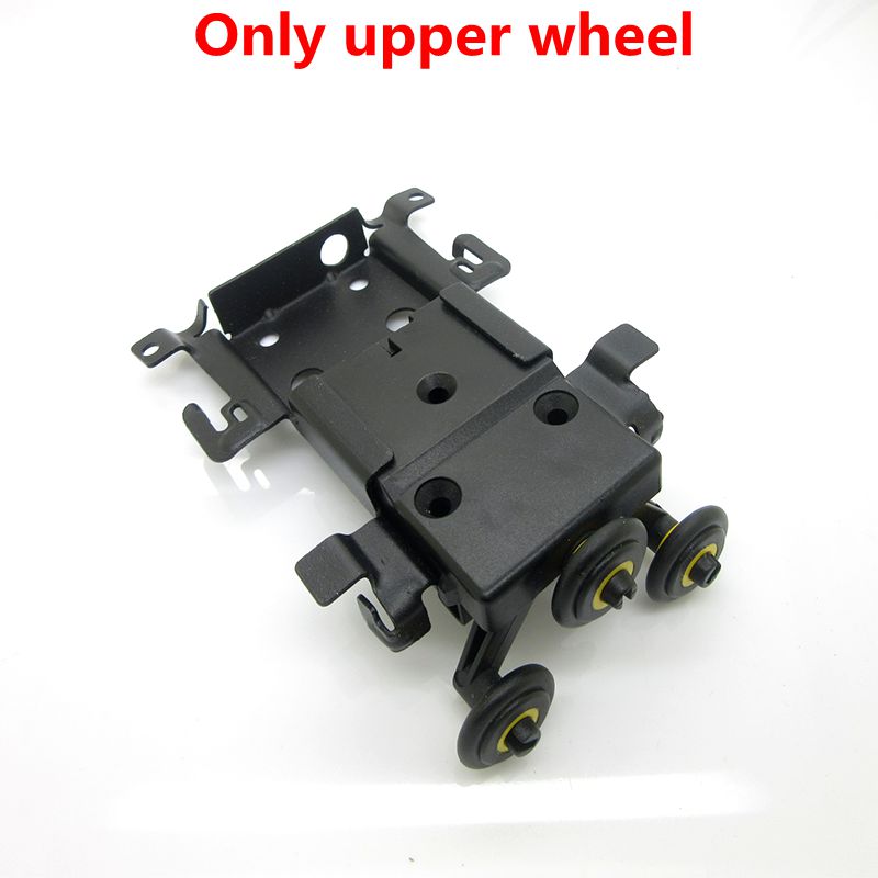 Porte Coulissante Partie Haut/bas Roues/coureur/guides Kit latéral Coulissante Poulie Roue Ouverte Pour Armoire: (black) upper wheel