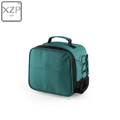 XZP Portable isolé refroidisseur sac à déjeuner Isotherme nourriture thermique sac de pique-nique pour femmes enfants hommes Thermo sac boîte à déjeuner: green