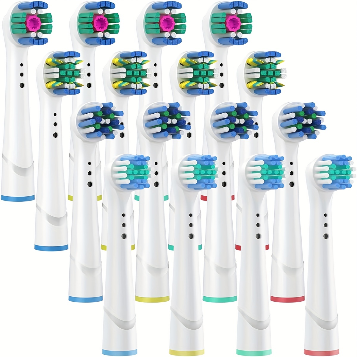 Têtes de brosse à dents de rechange, 4/12/16 pièces, compatibles avec oral-b Braun, têtes de brosse à dents électrique professionnelle: Marron