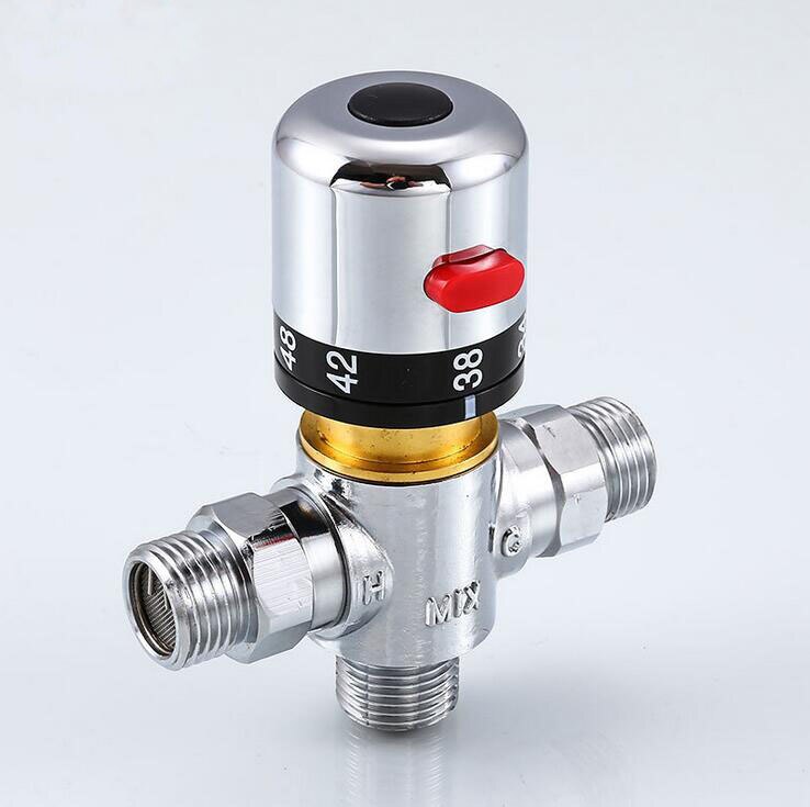 Brass thermostatic valve temperature mixing valve, Kitchen/bathroom filling valve, Toilet wash basin temperature control valve