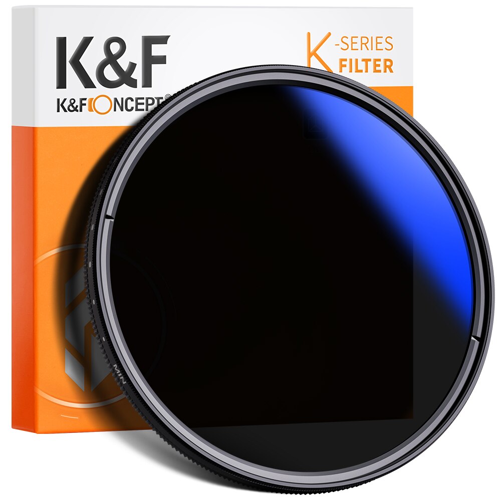 K &amp; F Concept 40.5 58 62 67 77 82Mm Ultra-Slim Multi Coated Nd Fader Variabele Neutral dichtheid Filter ND2 Om ND400 Voor Camera Lens