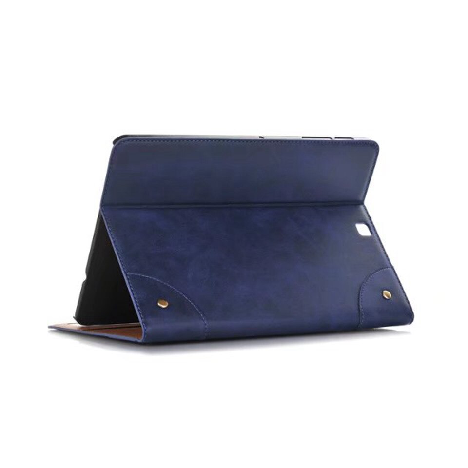 Retro Magnetic Smart PU Leather Cover for Samsung Galaxy Tab S2 T810 T813 T815 T819 9.7" Tablet Funda Case+Screen Protector+Pen: Blue