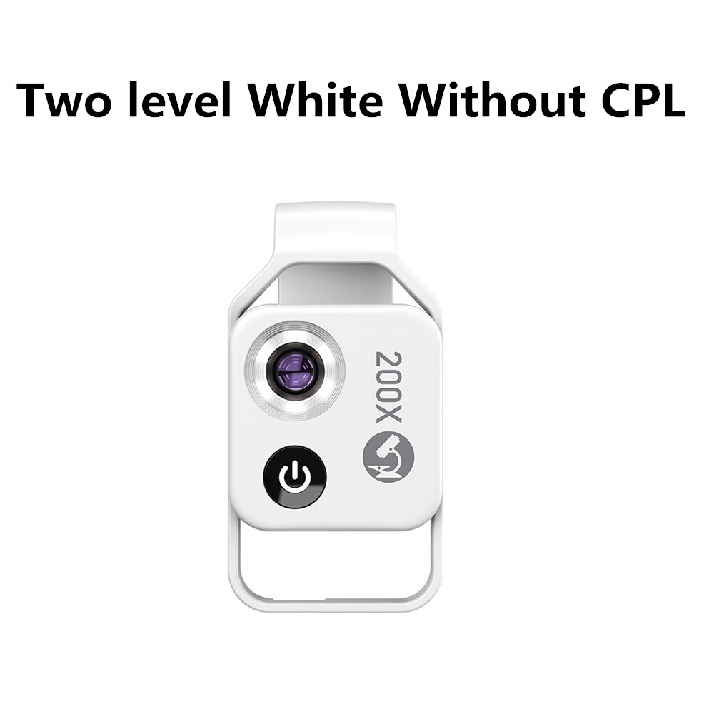 Lente per microscopio con ingrandimento APEXEL 200X con lenti Macro tascabili a luce LED Mobile CPL per IPhone Xiaomi Samsung Huawei: Two Level White