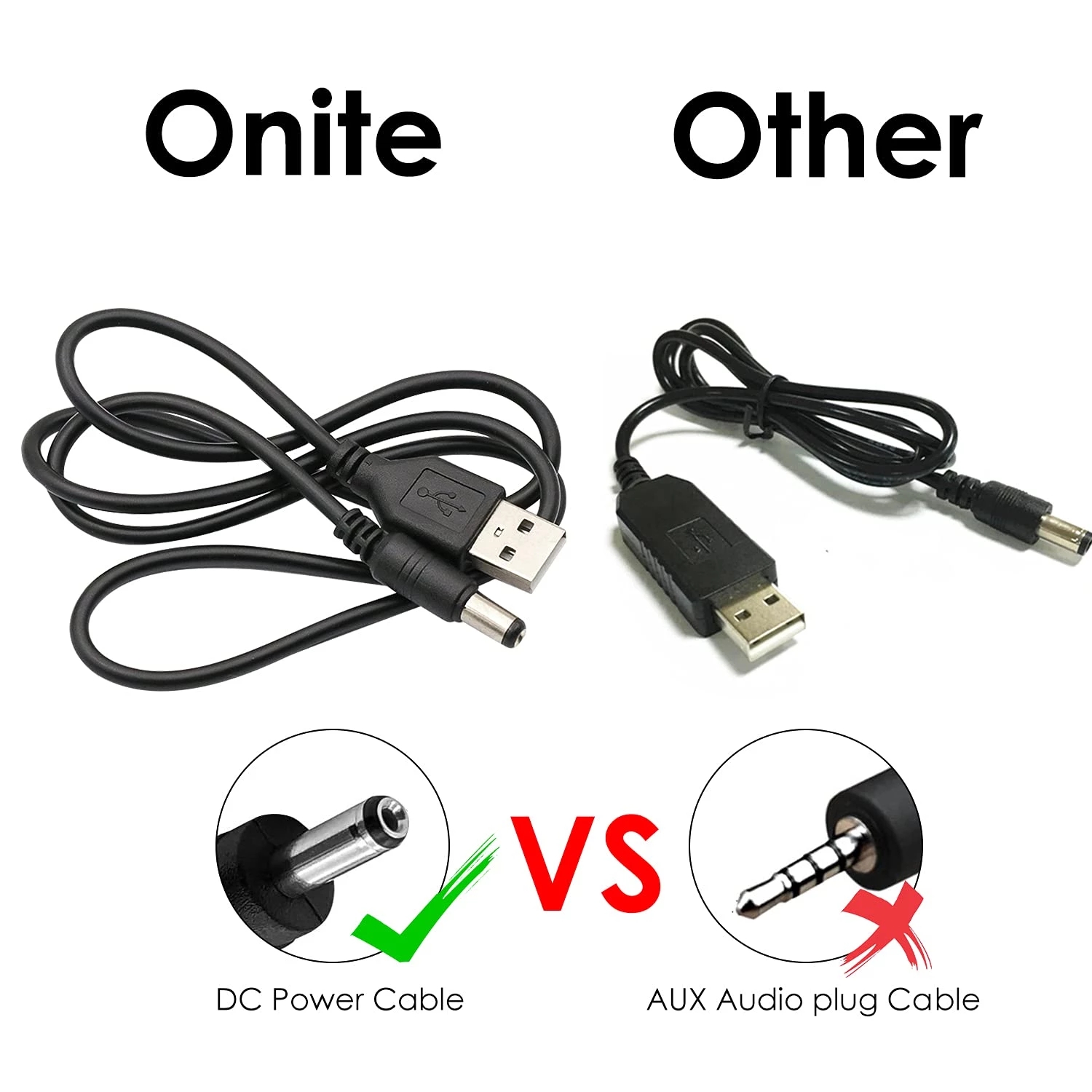USB to DC Power Cable for Wifi Router Modem Fan Speaker USB to DC 3.5mm Jack Charging Cable Power Cord Plug Connector Adapter