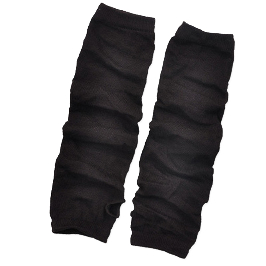 Gants longs sans doigts, couvre-bras rayé, manches de poignet en coton, manches chauffantes, gants tricotés pour femmes sans doigts: NO.3