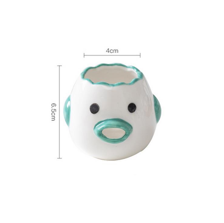 Kitchen Ceramic Cartoon Egg White Separator Yolk Dividers Chicken Kitchen Tool Cute Egg Yolk White Separator Cartoon Chick: Green