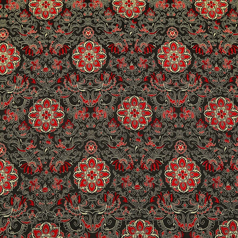 Bloem Satijn Kledij Stof Brokaat Jacquard Stoffen Brokaat Materiaal Voor Naaien Cheongsam En Kimono: 2