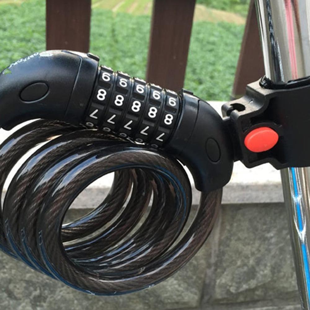 Bike Lock Digit 5 Code Combination Bicycle Lock Bicycle Security Lock Bicycle Equipment Anti-Theft Lock
