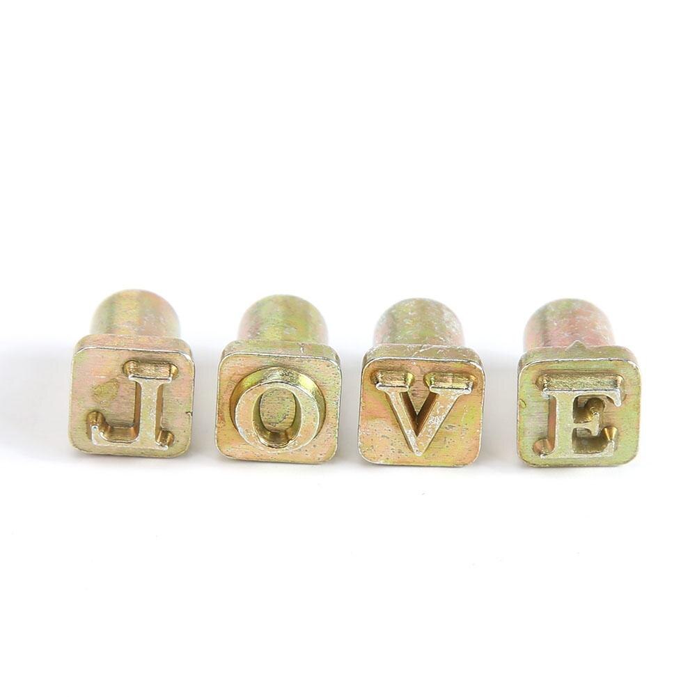 6mm Letter Stamping Set Carbon Steel Punch Gold Alphabet Stamper Metals Wood Leather Tools Leather Stamping Handicraft
