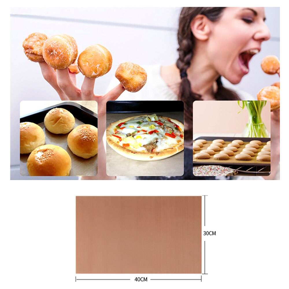 Papier de cuisson antiadhésif réutilisable résistant aux hautes températures feuille de téflon pâtisserie cuisson papier huilé gril tapis de cuisson outils de cuisson