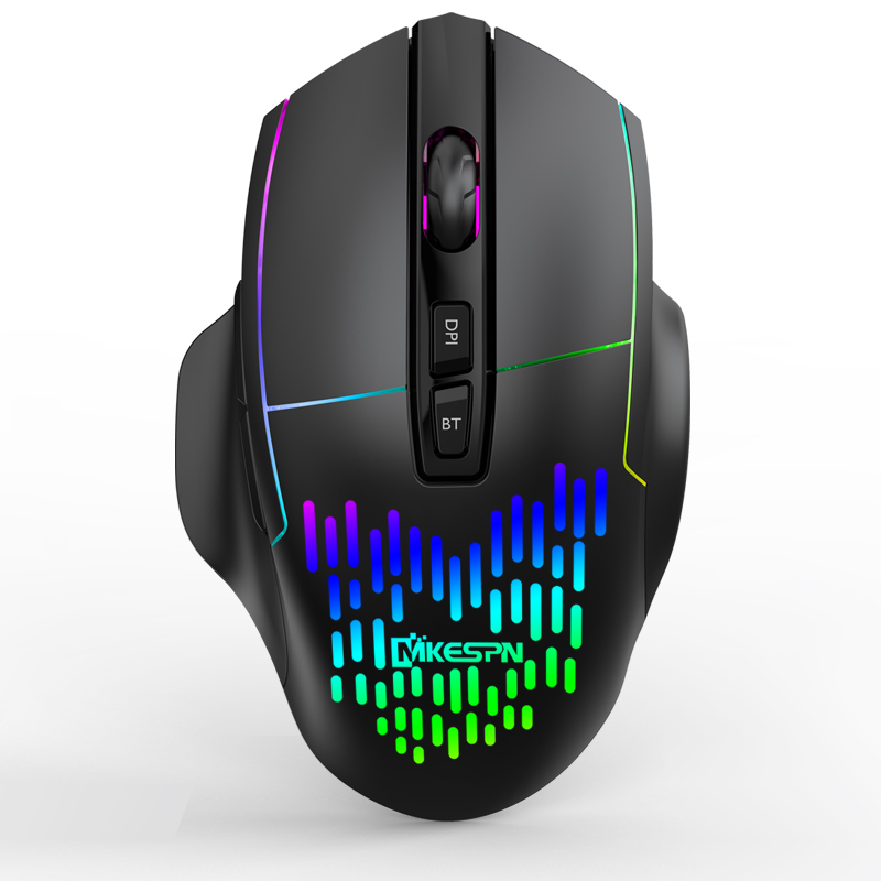 Wireless Gaming Mouse Three mode 2.4G Bluetooth Wire Gamer Mouse For PC Laptop 1600DPI Esport Optical Mice 7 Button RGB Backlit: Default Title