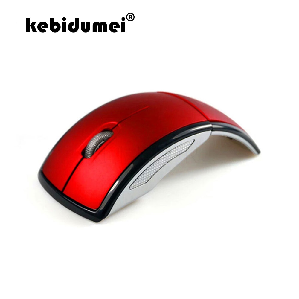 Kebidumei 2.4G Mouse Senza Fili Pieghevole Mouse Del Computer Mini Travel Notebook Mute Mouse Ricevitore USB per il Computer Portatile Del PC