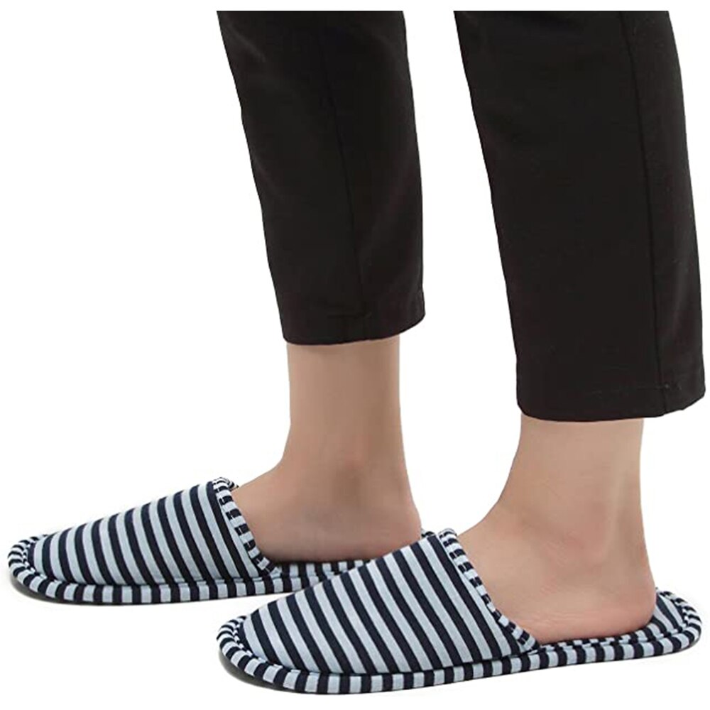 2 Pairs Foldable Travel Slippers with Storage Bag, Woman & Man Home/Travel/Hotel/Guest/Spa Slippers Anti-Slip, Non-Disposable