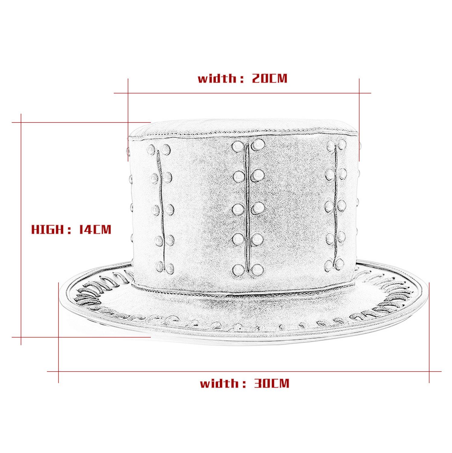 Aboutcos steampunk hat pu læder hatte victorian mandlige millinery traditionel magic tryllekunstner kasketter gentleman hat prom rekvisitter cos kit