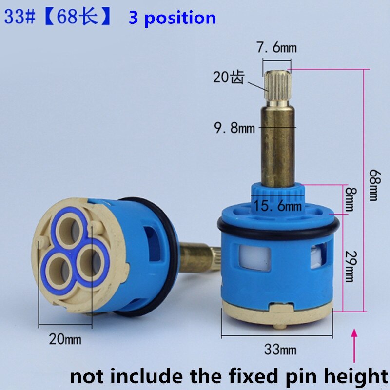 1pc chuveiro acessórios do cartucho torneira da sala de chuveiro banheira válvula mistura água 3 posição 4 posição instalação escondida: 33mm Dia. 3P 68mm L