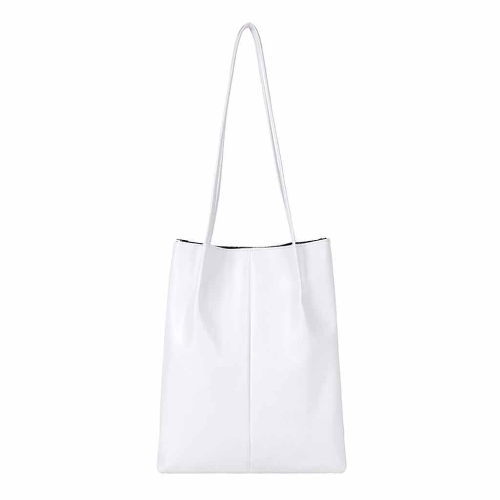 Tote Vrouwen Solid Kleur Draagbare Handtas Mode Schouder Mode Eenvoudige Kleine Eco Boodschappentas Шоппер Сумка Авоська: 4