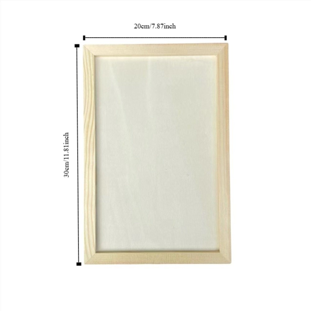 Kids Wooden Blank Clay Frame Multi Size DIY Wooden Photo Holder Party Decor Creartive Picture Frame Children's Handcraft: Blue