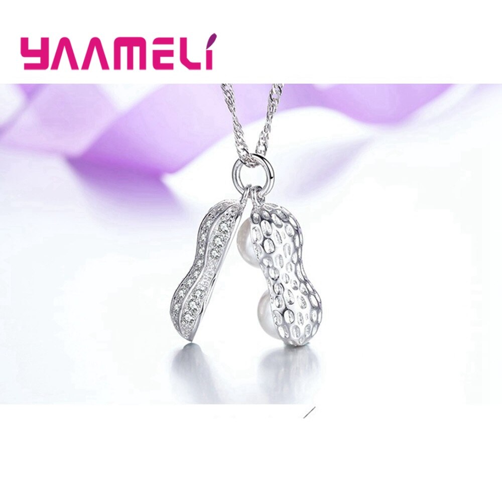 925 halsketten mit anhängern aus sterlingsilber und natürlichen süßwasserperlen in erdnussform, koreanischer schmuck für damen, Datum-Datierung