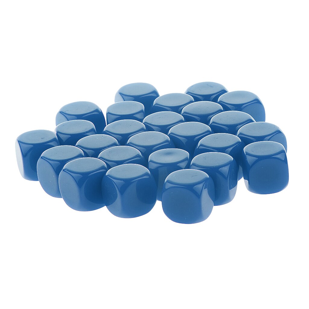 Conjunto de dados de 6 lados, 25 peças, d6, d &amp; d, trpg, jogo de personagem, jogos de festa, cubos de contagem: Blue