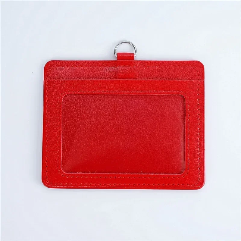 PU Leather Card Holders Set Women Men Student Retractable Badge Reel ID Card Holder Cover Case Nurse Badge Lanyards: Lavender